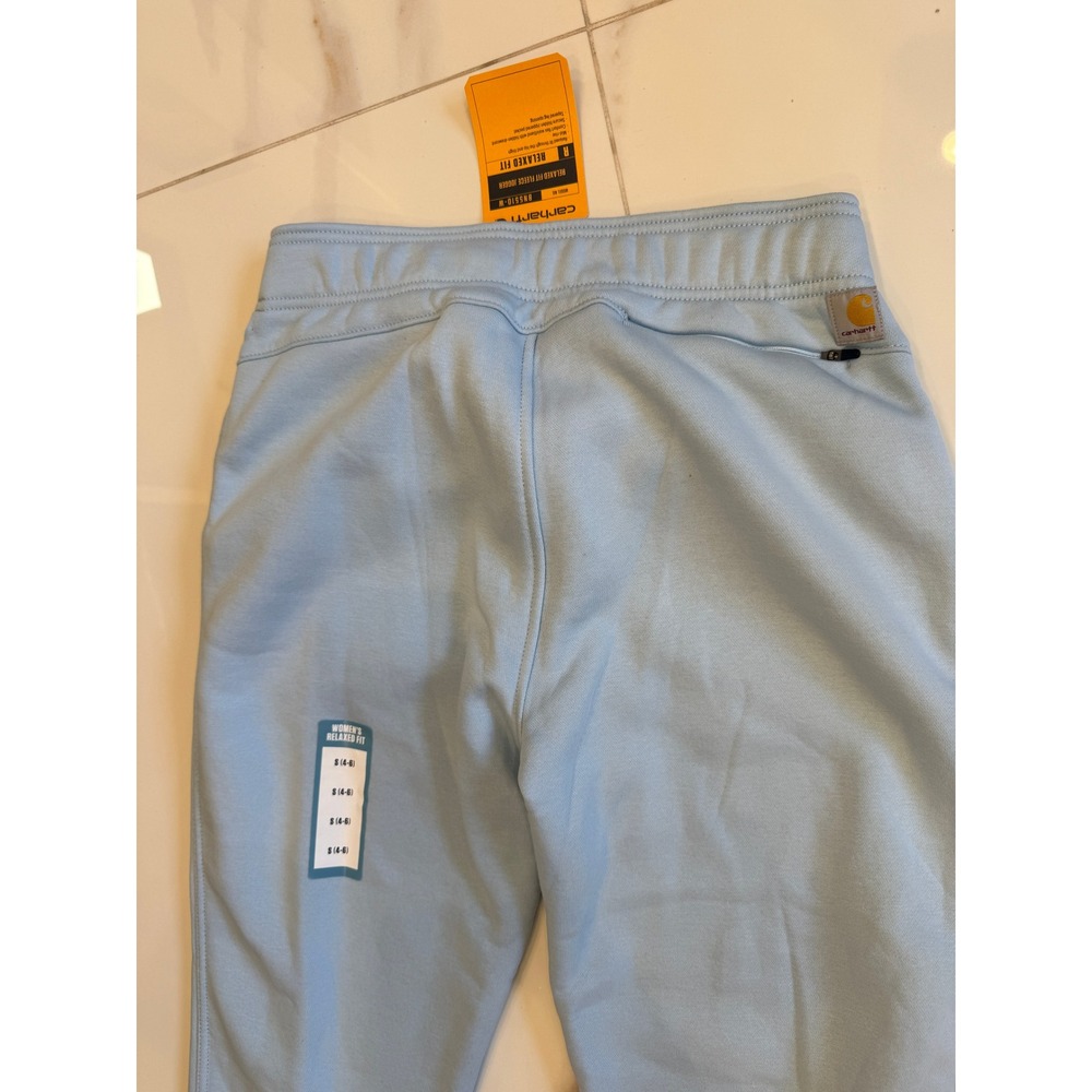 Carhartt Womens Relaxed Fit Fleece Jogger Light Blue BN5510-W Small NWT - Picture 10 of 11